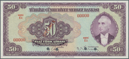 Turkey / Türkei: 50 Lura ND SPECIMEN P. 142As, In Condition: UNC. - Turchia