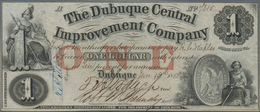 United States Of America: IOWA - The Dubuque Central Improvement Company 1 Dollar 1858, Countersigne - Other & Unclassified