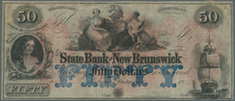 United States Of America: New Jersey, State Bank At New Brunswick 50 Dollars 18xx Remainder Without - Other & Unclassified
