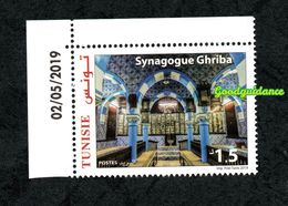 2019- Tunisie - La Synagogue De La Ghriba De Djerba-  Emission Complete Set 1v.MNH** Coin Daté - Jewish
