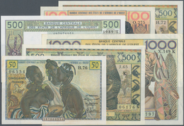 West African States / West-Afrikanische Staaten: Set Of 6 Banknotes Containing 50 Francs ND(1985) P. - Westafrikanischer Staaten