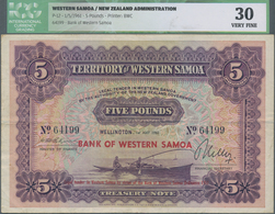 Western Samoa / West-Samoa: Territory Of Western Samoa 5 Pounds May 1st 1961 Treasury Note, P.17, Ex - Samoa