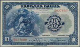 Yugoslavia / Jugoslavien: 10 Dinars 1920 P. 21 In Lightly Used Condition With Folds But No Holes Or - Jugoslavia