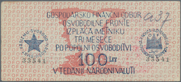 Yugoslavia / Jugoslavien: State Financial Department, Liberation Front 50 And 100 Lit ND(1944), P.S1 - Jugoslavia