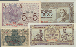 Yugoslavia / Jugoslavien: Set Of 11 Notes Containing The Following Notes: Croatia 1, 5, 10 & 20 Dina - Joegoslavië