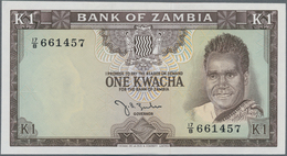Zambia / Sambia: 1 Kwacha ND(1969), Signature: Zulu, P.10a In Perfect UNC Condition - Zambia