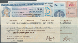 Italy / Italien: Collectors Album With 189 Mini Assegni Including The 150 And 200 Lire San Marino 19 - Sonstige & Ohne Zuordnung