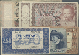 Netherlands / Niederlande: Lot With 63 Banknotes Containing 28 X 1 Zilverbon 1938, 12 X 2,50 Zilverb - Autres & Non Classés