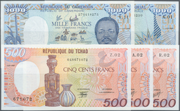 Africa / Afrika: Interesting Set Of 5 African Banknotes Containing Central African Republic 500 Fran - Altri – Africa