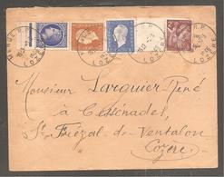 Enveloppe  Oblit MENDE    LOZERE   1946  DULAC/MAZELIN/IRIS - Lettres & Documents