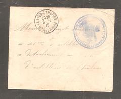 Envelopppe  Oblit  LE LION  D ANGERS     MAINE ET LOIRE 1915 + CACHET 28 RGT DE DRAGONS - Guerre De 1914-18