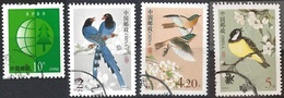 CHINA PRC 2002-2004 Forest Conservation & Fauna - Birds Postally Used MICHEL# 3317,3324,3325,3508 - Usati