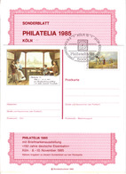 480e * BUND * GANZSACHE VON DER PHILATELIA 1985 * SPITZWEG GESTEMPELT ** !! - Privé Postkaarten - Ongebruikt
