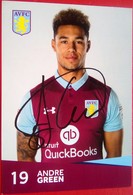 Aston Villa FC   Andre Green  Signed Card - Autographes