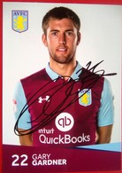 Aston Villa FC Gary Gardner  Signed Card - Autógrafos