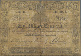 Deutschland - Altdeutsche Staaten: Anhalt-Dessauische Landesbank 1 Thaler Courant 1847, PiRi A22, St - [ 1] …-1871 : German States