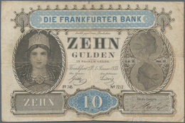 Deutschland - Altdeutsche Staaten: Die Frankfurter Bank 10 Gulden 1855, PiRi A81, Nicht Entwertete N - [ 1] …-1871 : Etats Allemands