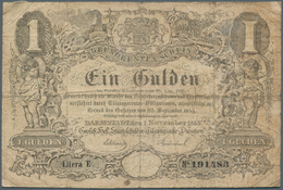 Deutschland - Altdeutsche Staaten: Hessen-Darmstadt: 1 Gulden 1855, PiRi A115 In Stärker Gebrauchter - …-1871: Altdeutschland