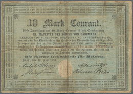 Deutschland - Altdeutsche Staaten: Die Oberste Civilbehörde Für Holstein 10 Mark Courant 1851, PiRi - …-1871: Altdeutschland