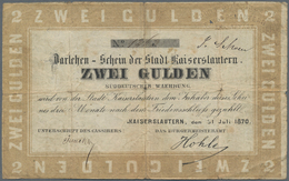 Deutschland - Altdeutsche Staaten: Stadt Kaiserslautern 1, 2 Und 5 Gulden 1870, PiRi A576-A578, Alle - [ 1] …-1871 : Etats Allemands