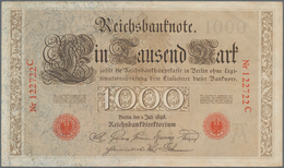 Deutschland - Deutsches Reich Bis 1945: 1000 Mark 1898 Ro. 18 Mit Waagrechter Und Senkrechter Falte - Altri & Non Classificati