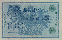 Deutschland - Deutsches Reich Bis 1945: 100 Mark (1908), Einmal Mit Rotem Und Einmal Mit Grünem Sieg - Autres & Non Classés