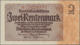 Deutschland - Deutsches Reich Bis 1945: Kleines Lot Mit 6 Belgischen Abstempelungen Auf 2 Rentenmark - Andere & Zonder Classificatie