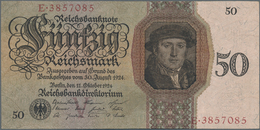 Deutschland - Deutsches Reich Bis 1945: 50 Reichsmark 1924, Holbein-Serie, Udr.V Serie E, Ro.170a, H - Other & Unclassified