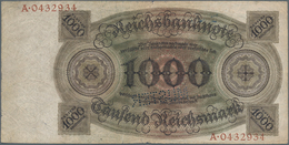 Deutschland - Deutsches Reich Bis 1945: Lot Mit 4 X 1000 Reichsmark Holbein Serie 1924, Mit UDr./Ser - Altri & Non Classificati