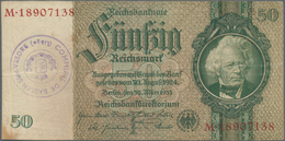 Deutschland - Deutsches Reich Bis 1945: Großes Lot Mit 15 Belgischen Abstempelungen Auf 50 Reichsmar - Other & Unclassified