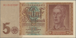 Deutschland - Deutsches Reich Bis 1945: Kleines Lot Mit 7 Belgischen Abstempelungen Auf 5 Reichsmark - Otros & Sin Clasificación