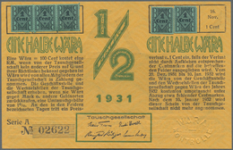 Deutschland - Deutsches Reich Bis 1945: Ulmer Wära, Set Mit 1/2, 2 X 1, 2, 5 Und 10 Wära 1931, Teils - Altri & Non Classificati