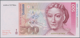Deutschland - Bank Deutscher Länder + Bundesrepublik Deutschland: 500 DM 1991, Ro.301a (P.43a) In Ka - Autres & Non Classés