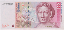 Deutschland - Bank Deutscher Länder + Bundesrepublik Deutschland: 500 DM 1991, Serie "AD/D", Ro.301a - Other & Unclassified