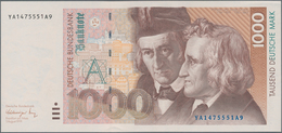 Deutschland - Bank Deutscher Länder + Bundesrepublik Deutschland: 1000 DM 1991, Ersatznote Serie "YA - Otros & Sin Clasificación