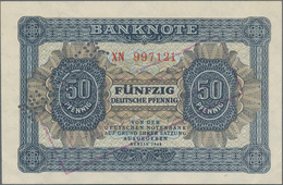 Deutschland - DDR: Mustersatz Der Deutschen Notenbank 1948 Von 50 Pfennig Bis 1000 Mark 1948, Alle A - Autres & Non Classés