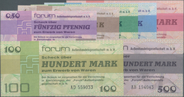 Deutschland - DDR: Lot Mit 17 Banknoten Der Forum Außenhandelsgesellschaft M.b.H. Mit 3 X 50 Pfennig - Andere & Zonder Classificatie