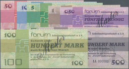 Deutschland - DDR: Kompletter Mustersatz Der Forum Außenhandelsgesellschaft M.b.H. Von 50 Pfennig Bi - Other & Unclassified
