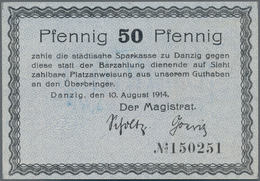 Deutschland - Nebengebiete Deutsches Reich: Danzig - Magistrat Der Stadt 50 Pfennig 1914 Mit Rücksei - Autres & Non Classés