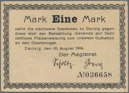 Deutschland - Nebengebiete Deutsches Reich: Danzig - Magistrat Der Stadt 1 Mark 1914 Mit Rückseitige - Sonstige & Ohne Zuordnung