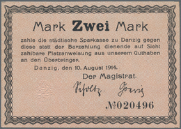 Deutschland - Nebengebiete Deutsches Reich: Danzig - Magistrat Der Stadt 2 Mark 1914 Mit Rückseitige - Sonstige & Ohne Zuordnung
