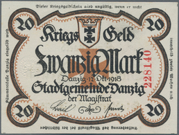 Deutschland - Nebengebiete Deutsches Reich: Danzig - Magistrat Der Stadt 20 Mark  1918 Mit Rückseiti - Autres & Non Classés