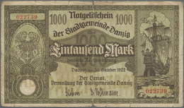 Deutschland - Nebengebiete Deutsches Reich: Danzig - Stadtgemeinde, 1000 Mark 31.10.1922, Ro.794, St - Sonstige & Ohne Zuordnung