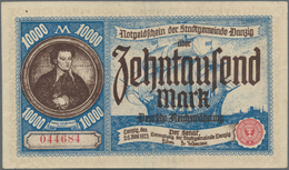 Deutschland - Nebengebiete Deutsches Reich: Danzig - Stadtgemeinde, 10.000 Mark 1923, Ro.799, Leicht - Sonstige & Ohne Zuordnung