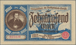 Deutschland - Nebengebiete Deutsches Reich: Danzig Stadtgemeinde 10.000 Mark 1923, Ro.799, Senkrecht - Altri & Non Classificati