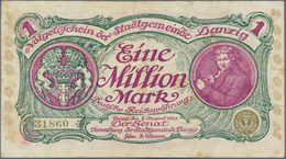 Deutschland - Nebengebiete Deutsches Reich: Danzig Stadtgemeinde 1 Million Mark 1923, Ro.802a, Klein - Otros & Sin Clasificación