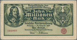 Deutschland - Nebengebiete Deutsches Reich: Danzig - Stadtgemeinde, 10 Millionen Mark 1923, Ro.804a, - Altri & Non Classificati