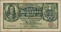 Deutschland - Nebengebiete Deutsches Reich: Danzig - Stadtgemeinde, 10 Millionen Mark 1923, Ro.805, - Sonstige & Ohne Zuordnung