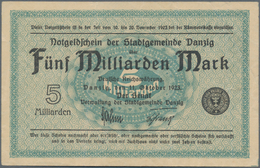 Deutschland - Nebengebiete Deutsches Reich: Danzig - Stadtgemeinde, 5 Milliarden Mark 1923, Ro.809a, - Otros & Sin Clasificación