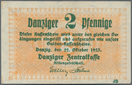 Deutschland - Nebengebiete Deutsches Reich: Danzig - Zentralkasse, 2 Pfennige 1923, Ro.812, Leicht G - Autres & Non Classés